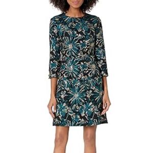 Trina Turk Moonrise Metallic Jacquard Dress